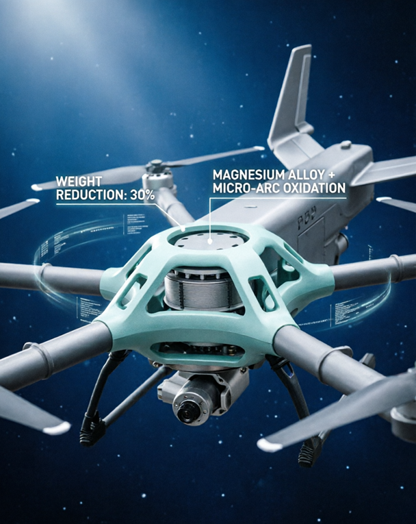 UAV Magnesium Alloy Motor Mount: 28% Weight Reduction Achieved Through 5-Axis Machining to Meet Flight Duration Requirements